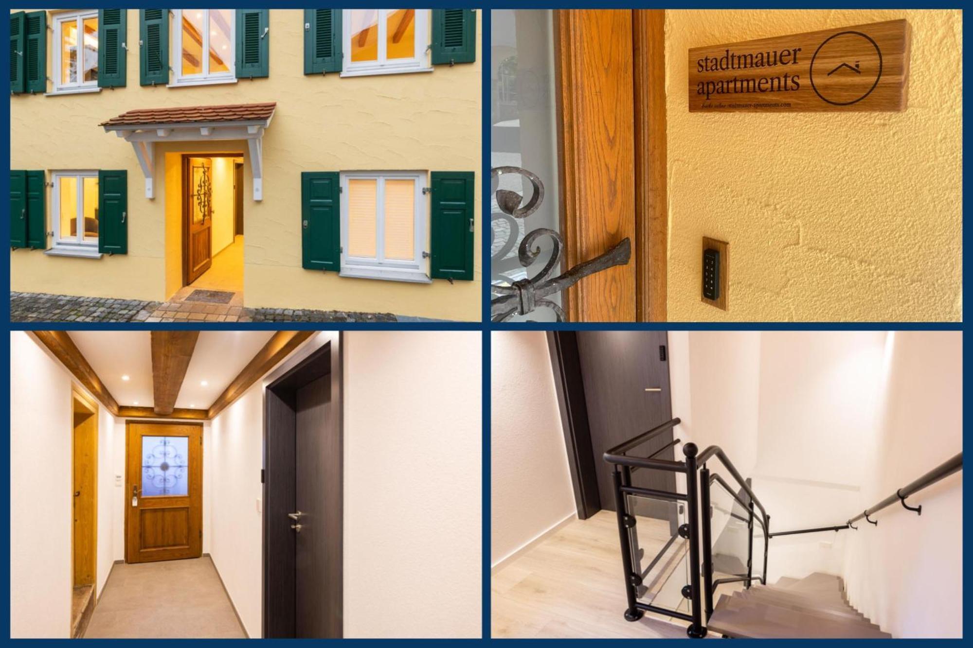 Stadtmauer Apartments - Stilvolle Wohnung Mit King Bett Direkt An Der Historischen Stadtmauer Nördlingen Exterior foto